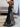 Crystal Boned Off Shoulder Mermaid Prom Dress - Black