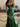Crystal Boned Off Shoulder Mermaid Prom Dress - Emerald Green