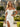 3D Rose Off Shoulder Pleated Mermaid Prom Dress in White