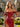 3D Rose Off Shoulder Pleated Mermaid Prom Dress in Red