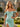 3D Rose Off Shoulder Pleated Mermaid Prom Dress in Mint Green