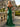 3D Rose Off Shoulder Pleated Mermaid Prom Dress in Emerald Green