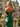 3D Rose Off Shoulder Pleated Mermaid Prom Dress in Emerald Green