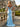 3D Rose Off Shoulder Pleated Mermaid Prom Dress in Sky Blue