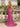 Off Shoulder Sparkly Satin Illusion Long Mermaid Prom Dress With Split in Hot Pink