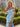 Off Shoulder Lace Pleated Long mermaid Prom Dress With Slit - Sky Blue