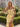 Off Shoulder Lace Pleated Long mermaid Prom Dress With Slit - Yellow