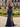Off Shoulder Fringe Sparkly Beading Satin Long Mermaid Prom Dress With Slit - Navy Blue
