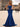 Big Bow Back Tank Square Beading Mermaid Satin Elegant Long Prom Dress - Royal Blue