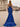 Big Bow Back Tank Square Beading Mermaid Satin Elegant Long Prom Dress - Royal Blue