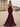 Big Bow Back Tank Beading Mermaid Long Prom Dress in Burgundy