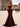 Big Bow Back Tank Beading Mermaid Long Prom Dress in Burgundy
