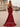 Big Bow Back Tank Square Beading Mermaid Satin Elegant Long Prom Dress - Red