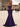 Big Bow Back Tank Square Beading Mermaid Satin Elegant Long Prom Dress - Purple