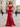 Tank Pleated Backless Mermaid Long Prom Dress With Slit - Red