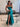 Scoop Boned Mermaid Prom Dress With Slit - Turquoise