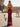 Halter Pearls Like Ruched Bust Two Pieces Long Mermaid Prom Dress With Slit - Burgundy
