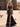 Halter Pearls Like Ruched Bust Two Pieces Long Mermaid Prom Dress With Slit - Black