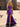 Halter Pearls Like Ruched Bust Two Pieces Long Mermaid Prom Dress With Slit - Purple