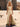Halter Pearls Like Ruched Bust Two Pieces Long Mermaid Prom Dress With Slit - Champagne
