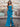 Strapless Ruffle Mermaid Prom Dress With Slit - Blue