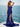 Hot Fix Bodice Strapless Mermaid Evening Dress With Slit - Royal Blue