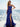 Hot Fix Bodice Strapless Mermaid Evening Dress With Slit - Royal Blue