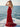 Hot Fix Bodice Strapless Mermaid Evening Dress With Slit - Red