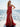 Hot Fix Bodice Strapless Mermaid Evening Dress With Slit - Red