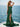 Hot Fix Bodice Strapless Mermaid Evening Dress With Slit - Emerald Green
