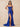 Luxury Hot Fix Boned Bodice Strapless Mermaid Evening Dress in Royal Blue