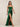 Luxury Hot Fix Boned Bodice Strapless Mermaid Evening Dress in Emerald Green
