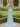 Cut Front Pleated Mermaid Prom Dress With Split - Baby Blue