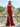 Cut Front Pleated Mermaid Prom Dress With Split - Red