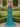 Cut Front Pleated Mermaid Prom Dress With Split - Turquoise