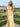 Cut Front Pleated Mermaid Prom Dress With Split - Yellow