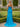 Cut Front Pleated Mermaid Prom Dress With Split - Blue