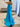 Cut Front Pleated Mermaid Prom Dress With Split - Blue