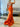 Cut Front Pleated Mermaid Prom Dress With Split - Orange