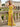 Boned Lace Embroidery Mermaid Prom Dress With Slit in Mustard Yellow