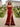 Boned Lace Embroidery Mermaid Prom Dress With Slit in Red