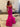 Strapless Cut Front Bows Mermaid Prom Dress - Hot Pink