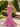 Cut Front Crystal Lace Up Long Mermaid Prom Dress With Bows - Hot Pink