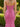 Cut Front Crystal Lace Up Long Mermaid Prom Dress With Bows - Hot Pink