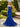 Cut Front Crystal Lace Up Long Mermaid Prom Dress With Bows - Royal Blue