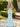 Cut Front Crystal Lace Up Long Mermaid Prom Dress With Bows - Baby Blue