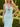 Cut Front Crystal Lace Up Long Mermaid Prom Dress With Bows - Baby Blue