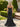 Cut Front Crystal Lace Up Long Mermaid Prom Dress With Bows - Black