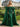 Luxury Removable Sleeves Crystal Mermaid Long Prom Dress - Green