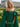 Luxury Removable Sleeves Crystal Mermaid Long Prom Dress - Green